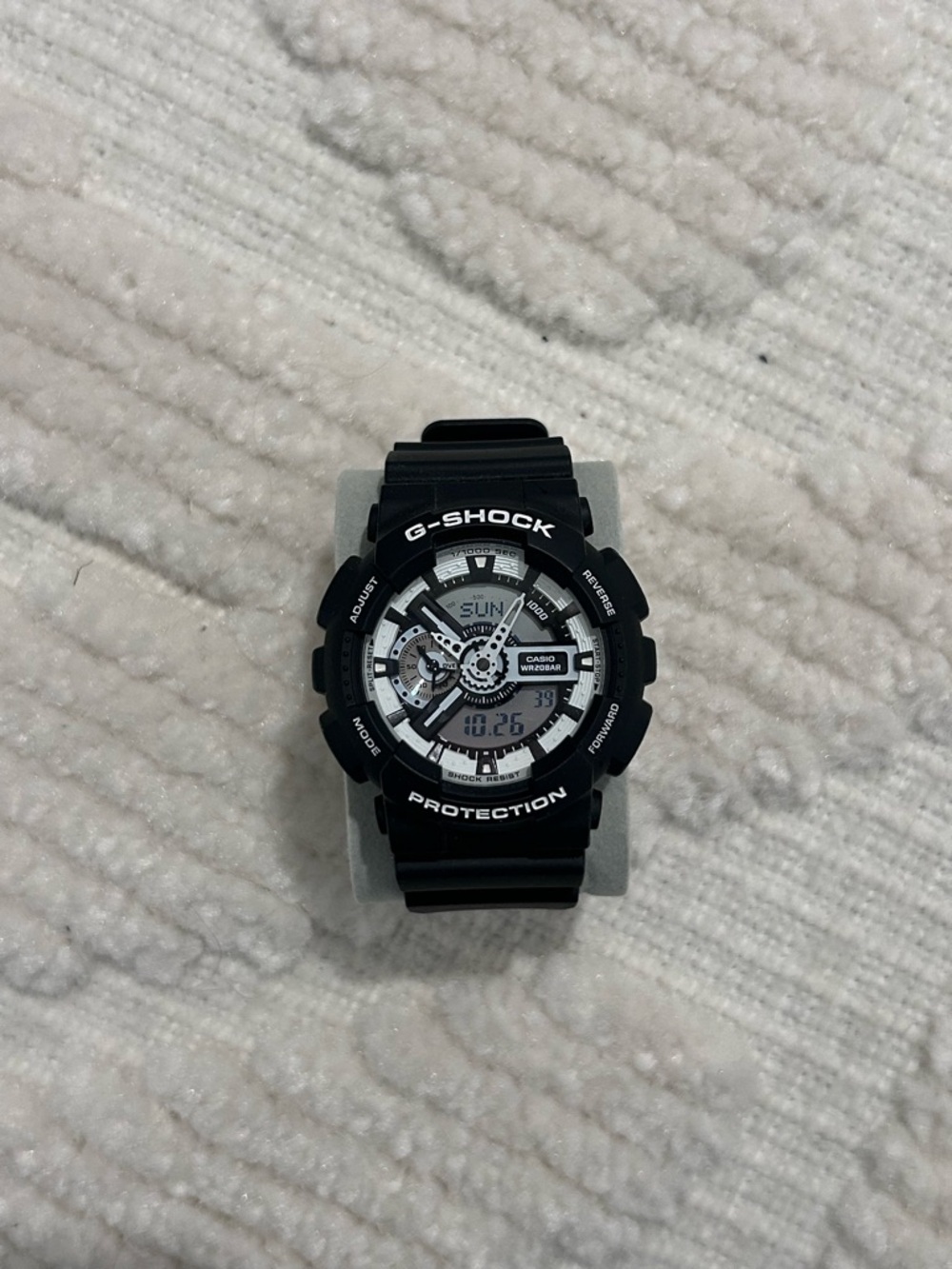 G-Shock Black and White Analog-Digital Sport Watch